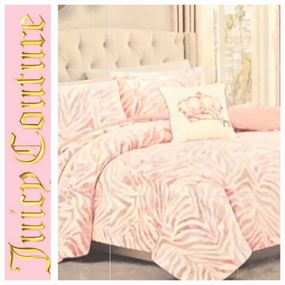 Juicy Couture Home Pink Leopord 4-PC Comforter Set- King